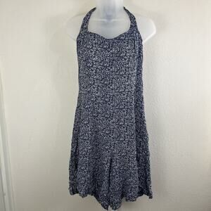 Sunshine Starshine 90s Floral Tie Halter Romper Size 12 Vintage Y2K Boho